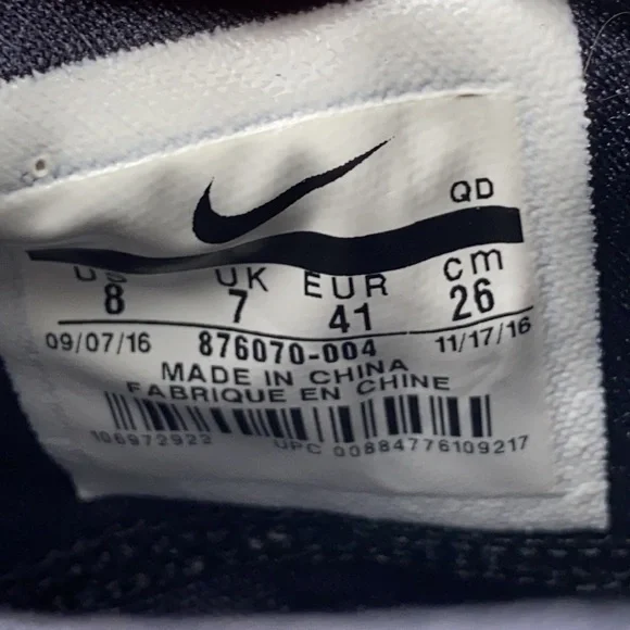 Nike Air Max Zero Essentials Black/White Athletic Shoes 876070-004 Men's Size 8 - Picture 11 of 12